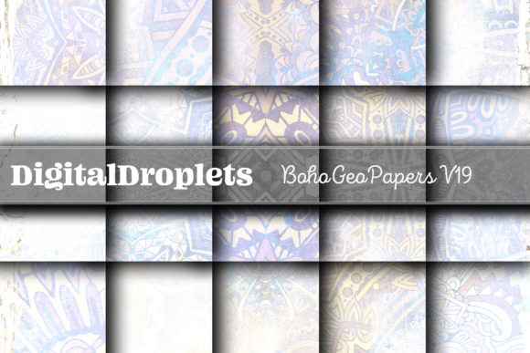 Boho Geo Papers Vol. 19: Blending Earthy Textures with Geometric Harmony
