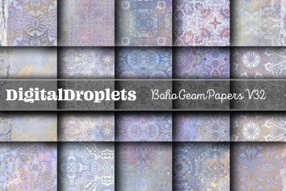 Boho Geom Papers Vol. 32: A Designer's Texture Toolkit