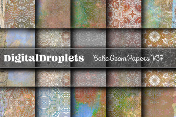 Boho Geom Papers Vol. 37 | Collection: A Designer's Texture Toolkit
