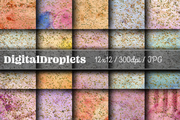 GoldenVintageGarden Vol. 79: A Designer's Layered Textured Paper Set