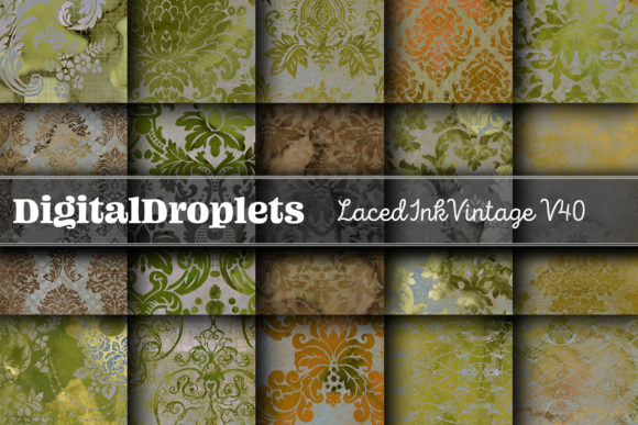 Laced Ink Vintage Vol. 40: Textured Digital Papers for Designers