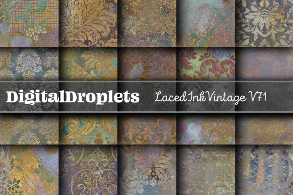 Laced Ink Vintage Vol. 71: Authentic Textured Backgrounds for Your Projects