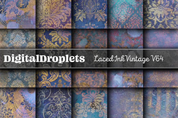 Timeless Textures: The Laced Ink Vintage Vol. 64 Paper Set